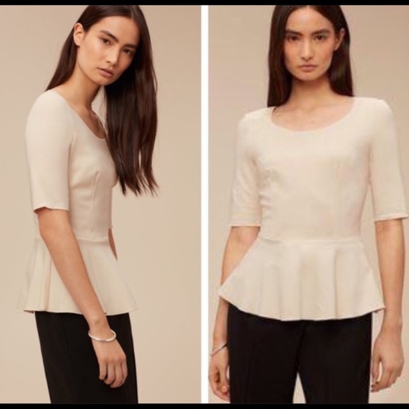 Aritzia Tops - ⭐️Aritzia Babaton Berret Peplum blouse♥️New list!
